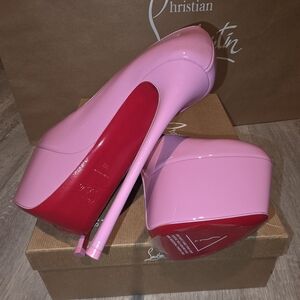 Christian Louboutin Pink and Red Stiletto Heels
